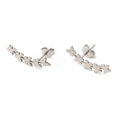 Non-Tarnish 304 Stainless Steel Stud Earrings LS-EJEW-H095-02P-1