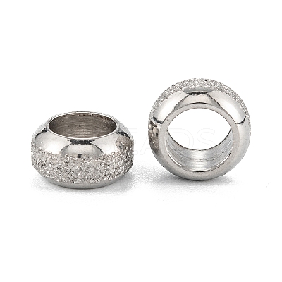 Non-Tarnish Frosted 201 Stainless Steel European Beads LS-X-STAS-B020-13P-1