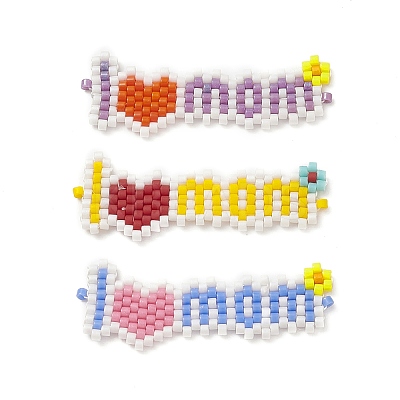 3Pcs 3 Color Handmade Loom Pattern MIYUKI Seed Beads PALLOY-MZ00052-1