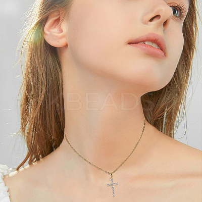 4Pcs Brass Micro Pave Clear Cubic Zirconia Pendants ZIRC-BBC0003-03G-1