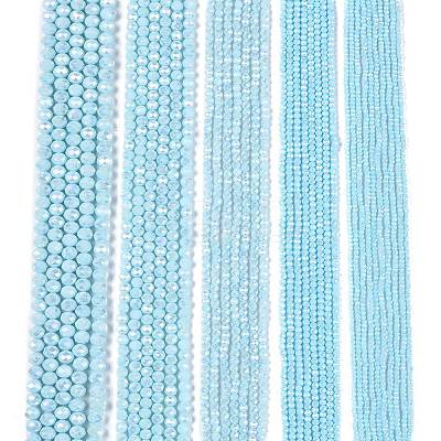 Electroplate Glass Beads Strands EGLA-A044-P4mm-B06-1