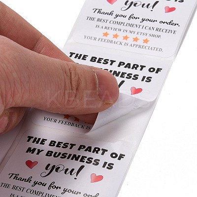 Square Paper Thank You Stickers LS-DIY-C042-02-1