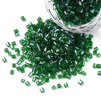 FGB Mixed Grade A Glass Bugle Beads & Hexagon Two Cut Beads GLAA-N001-01-1