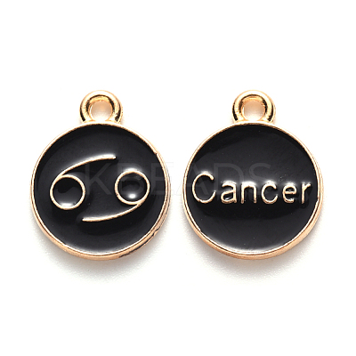 Alloy Enamel Pendants X-ENAM-S124-01A-08D-1