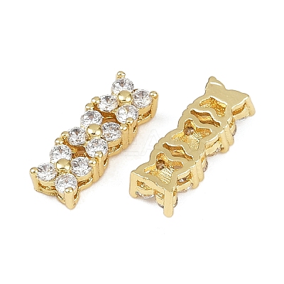 Eco-Friendly Brass Micro Pave Cubic Zirconia Rectangle Pendants ZIRC-M087-10G-NR-1-1