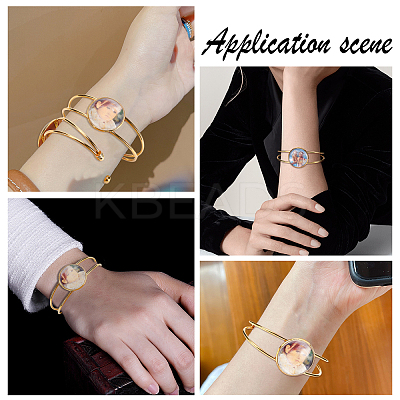 10Pcs Brass Cuff Bangle Making KK-SC0002-91A-1