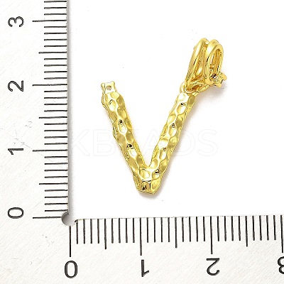 Rack Plating Brass Micro Pave Cubic Zirconia European Dangle Charms KK-L210-015G-V-1
