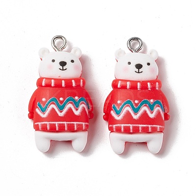 Christmas Theme Opaque Resin Pendants FIND-E025-21-1