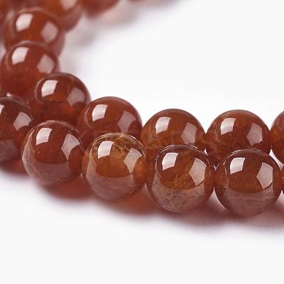Natural Crackle Agate Beads Strands G-D868-8mm-01-1