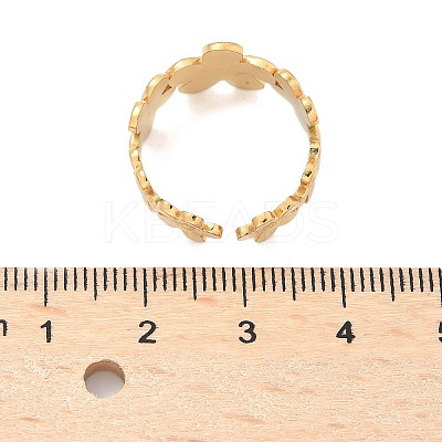Ion Plating(IP) 304 Stainless Steel Finger Rings RJEW-L102-36G-1