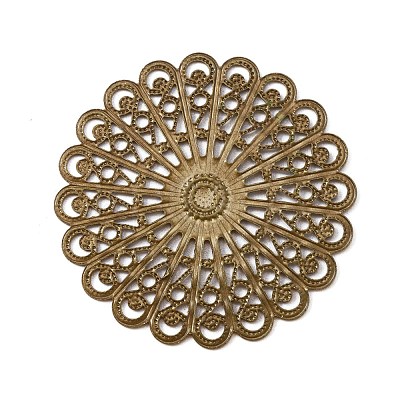 Tibetan Style Brass Filigree Joiners Links FIND-TAC0002-037AB-1