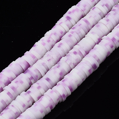 Handmade Polymer Clay Beads Strands CLAY-R089-6mm-170-1