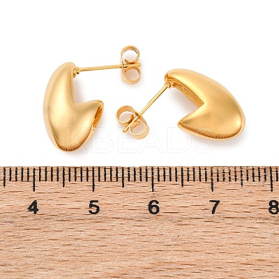 Ion Plating(IP) 304 Stainless Steel Twist Teardrop Stud Earrings for Women EJEW-K244-11G-1