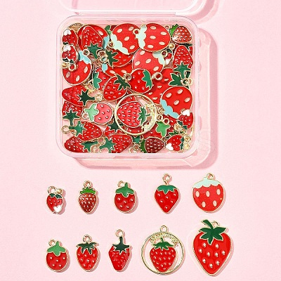 50Pcs 11 Styles Alloy Enamel Pendants ENAM-FS0003-20-1