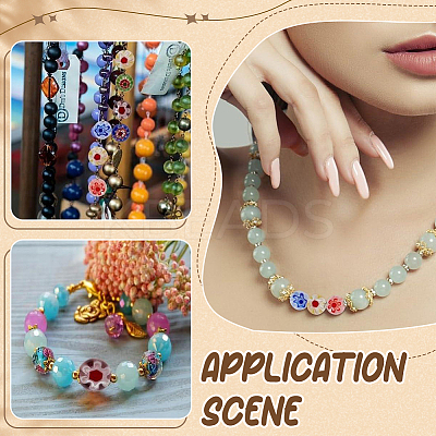 4 Strands Handmade Millefiori Glass Beads Strands LK-HY0001-03-1