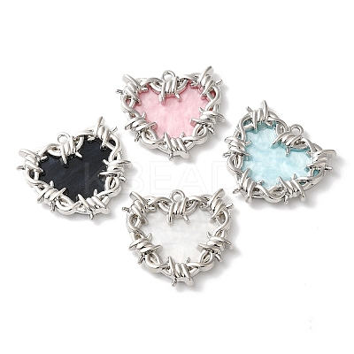 Heat Rack Plating Alloy Pendants FIND-I039-025P-1