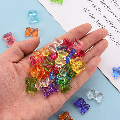 Transparent Acrylic Pendants TACR-T024-02BA-1