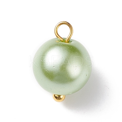 Glass Pearl Pendants PALLOY-JF01880-03-1