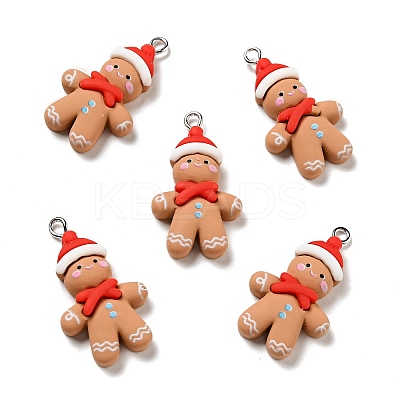 Christmas Opaque Resin Pendants X-RESI-G043-A06-1