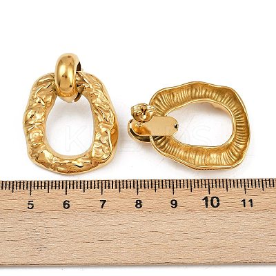 304 Stainless Steel Nuggets Dangle Stud Earrings EJEW-K268-27G-1