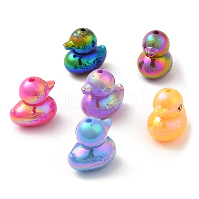 UV Plating Opaque Acrylic Beads SACR-L005-14-1