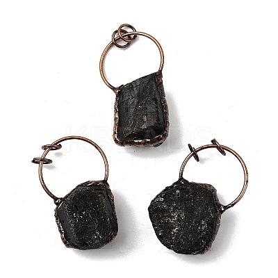 Natural Black Tourmaline Big Pendants G-A270-01R-1