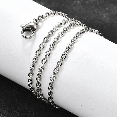 Non-Tarnish 304 Stainless Steel Cable Chain Necklace for Men Women X-STAS-L164A-01P-B-1