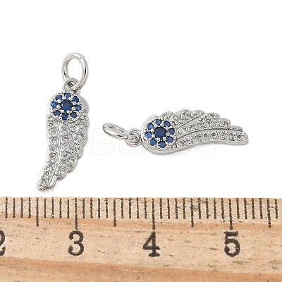 Brass Micro Pave Cubic Zirconia Pendants KK-U056-40P-1