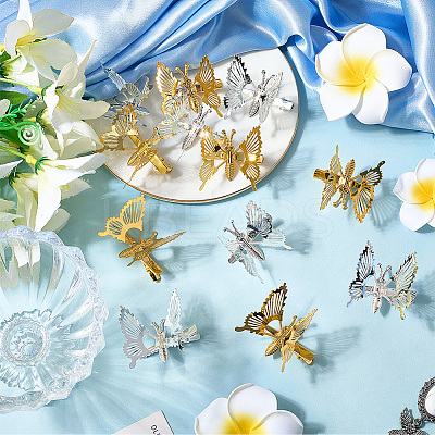 12Pcs 2 Colors Alloy Alligator Hair Clips for Women OHAR-SP0001-08-1