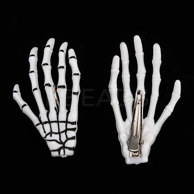 Halloween Skeleton Hands Bone Hair Clips PHAR-H063-A03-1