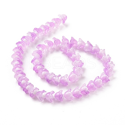 Transparent Glass Beads Strands LAMP-H061-01C-03-1