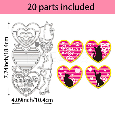 Carbon Steel Cutting Dies Stencils DIY-WH0309-1722-1
