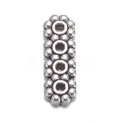 4-Hole Tibetan Style Alloy Spacer Bars A1110Y-NF-1