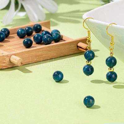 100Pcs 8mm Natural Apatite Round Beads DIY-LS0002-54-1