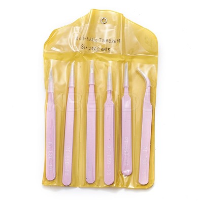 201 Stainless Steel Beading Tweezers Sets TOOL-F006-11B-1