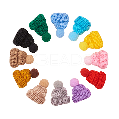 Handmade Wool Woven Hat Decoration AJEW-NB0001-16-1