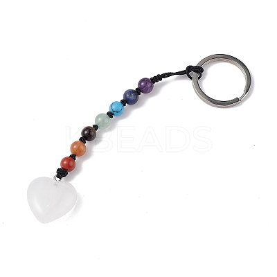 7 Chakra Gemstone Beads Keychain KEYC-F036-02E-1