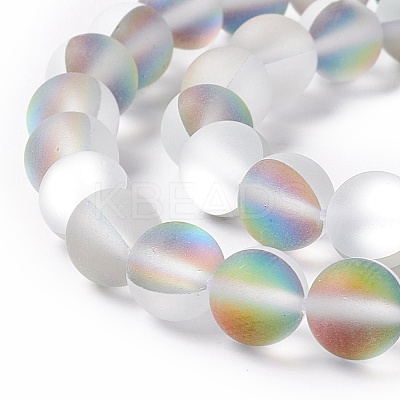 Synthetic Moonstone Beads Strands G-E573-01B-14-1