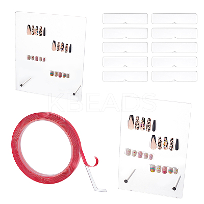 2 Set 2 Style Transparent Acrylic Wearing Armor Display Board DIY-FG0005-37-1