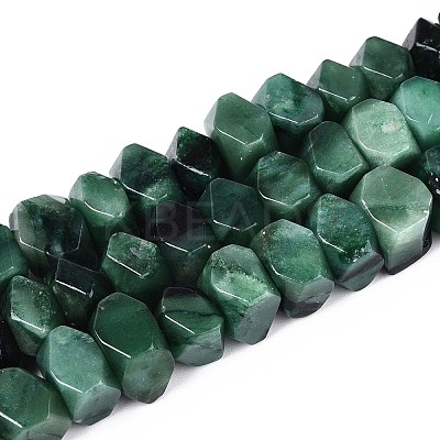 Natural Fuchsite Beads Strands G-D091-A27-1