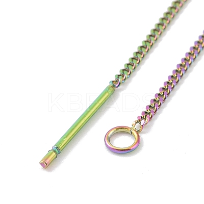 Ion Plating(IP) 304 Stainless Steel Stud Earring Finding STAS-E161-07RC-1