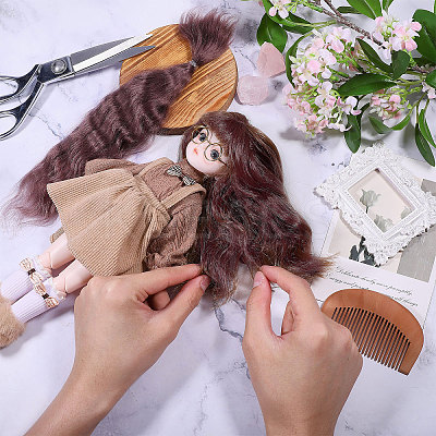 Artificial Wool Doll Wig Hair AJEW-WH0609-186D-1