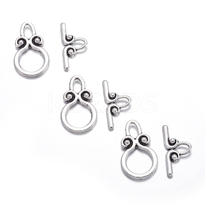 Ring Tibetan Style Alloy Toggle Clasps A1011Y-1