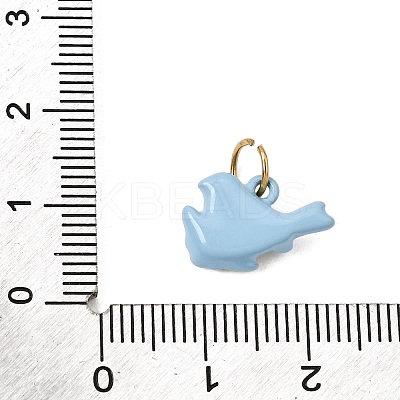 Printed 304 Stainless Steel Charms SA-CBA59B8-02B-G-1