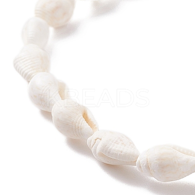 Natural Shell Beaded Bracelet BJEW-JB08162-1