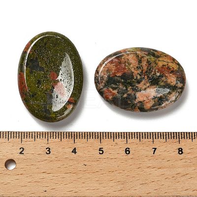 Oval Natural Unakite Worry Stone G-H073-06B-1