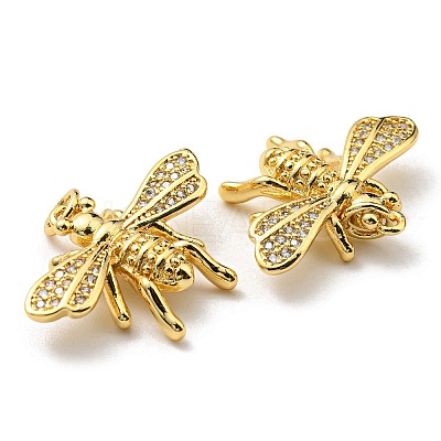 Brass with Cubic Zirconia Pendants X-KK-K341-21G-1