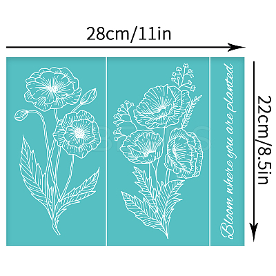 Self-Adhesive Silk Screen Printing Stencil DIY-WH0338-100-1