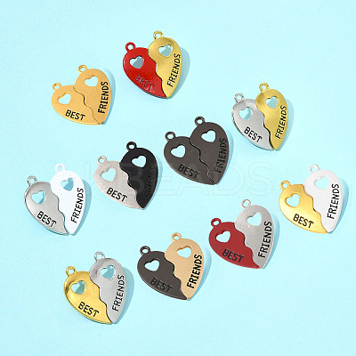 10 Sets Spray Painted Alloy Split Pendants FIND-FS0004-20-1