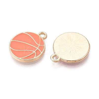 Rack Plating Alloy Enamel Pendants PALLOY-T091-19G-1